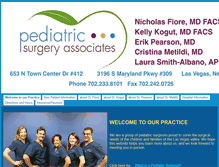 Tablet Screenshot of nvpediatricsurgery.com
